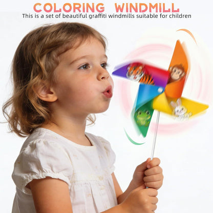 DIY Windrad Bastelset für Kinder – 24 Teile zum Malen & Spielen