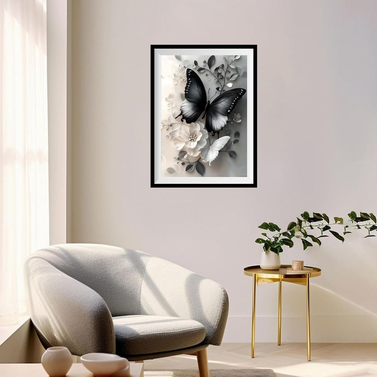 Diamant Painting Schmetterlinge & Blumen 5D DIY Set