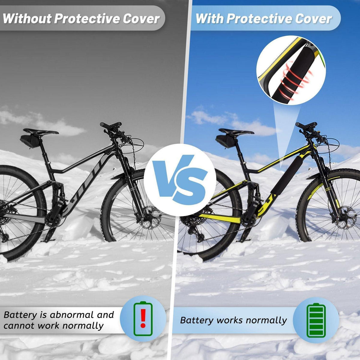 Ebike Akku Schutzhülle Blau – Kälteschutz & Transportschutz