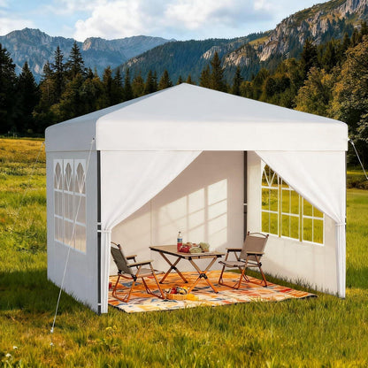 Faltpavillon 2.5x2.5 Wasserdicht & Stabil mit Seitenwänden