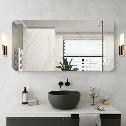 Rechteckiger Wandspiegel 120x60 cm – Rahmenlos für Bad, Schlaf- & Wohnzimmer