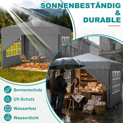 Faltpavillon 2.5x2.5m – Schnellaufbau, Wasserdicht & UV-Schutz