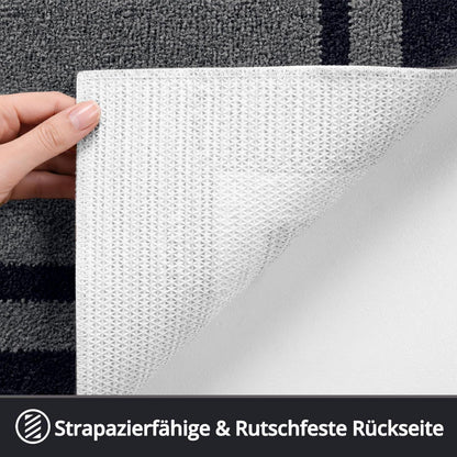 Fußmatte Innen rutschfest 60x90 cm – Schwarzgrau