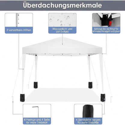 Faltpavillon 3x3 Wasserdicht – Stabil & Winterfest für Garten & Events