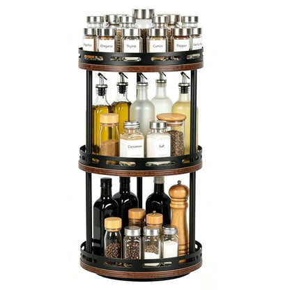 Drehbarer Gewürzregal Organizer 3-stufig für Küche & Bad