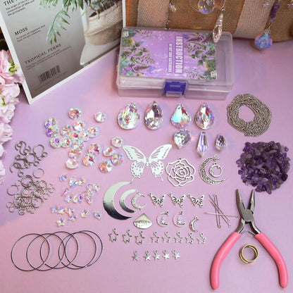 Sonnenfänger Bastelset 400 Teile - Schmetterling DIY Regenbogen Maker
