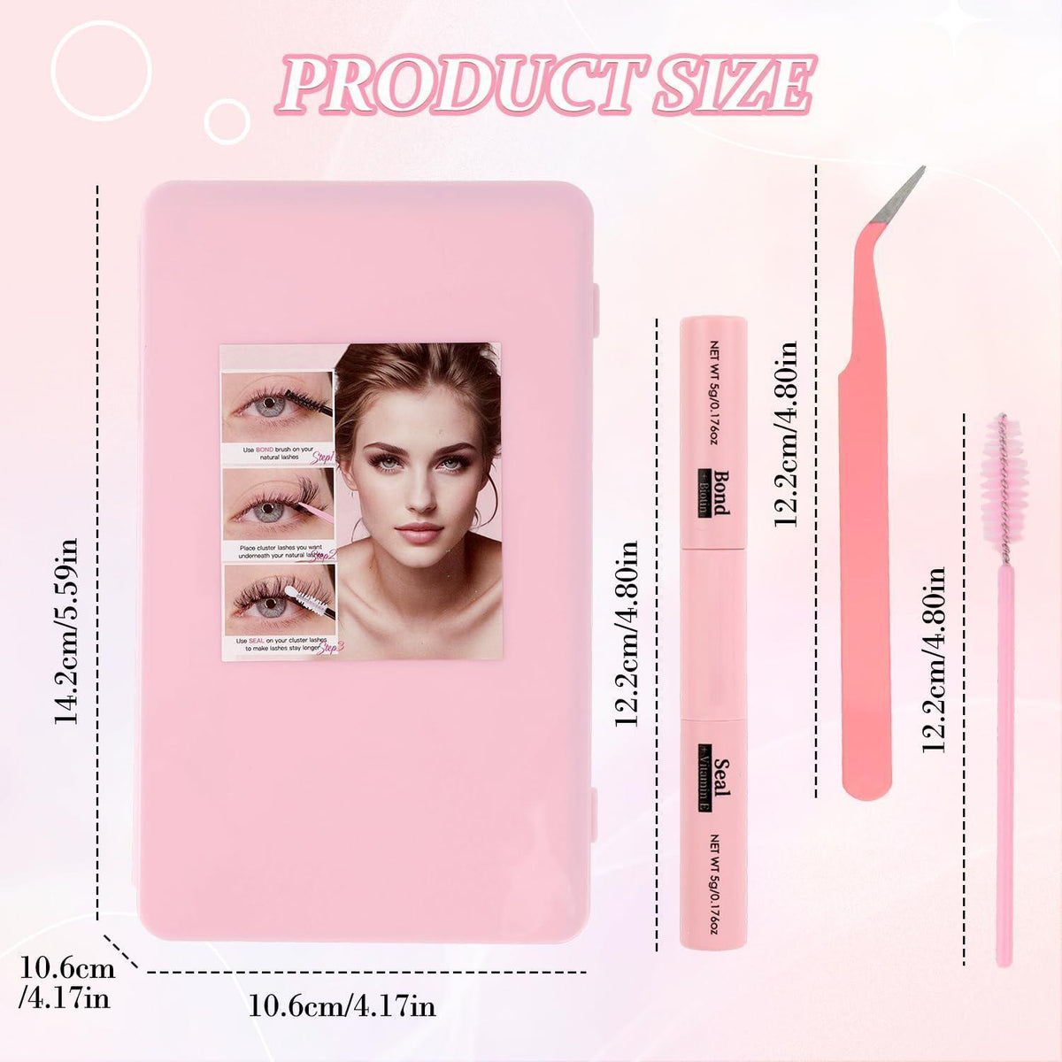 Wimpern Cluster Set 608 Stück – DIY Wimpernverlängerung 10-16mm