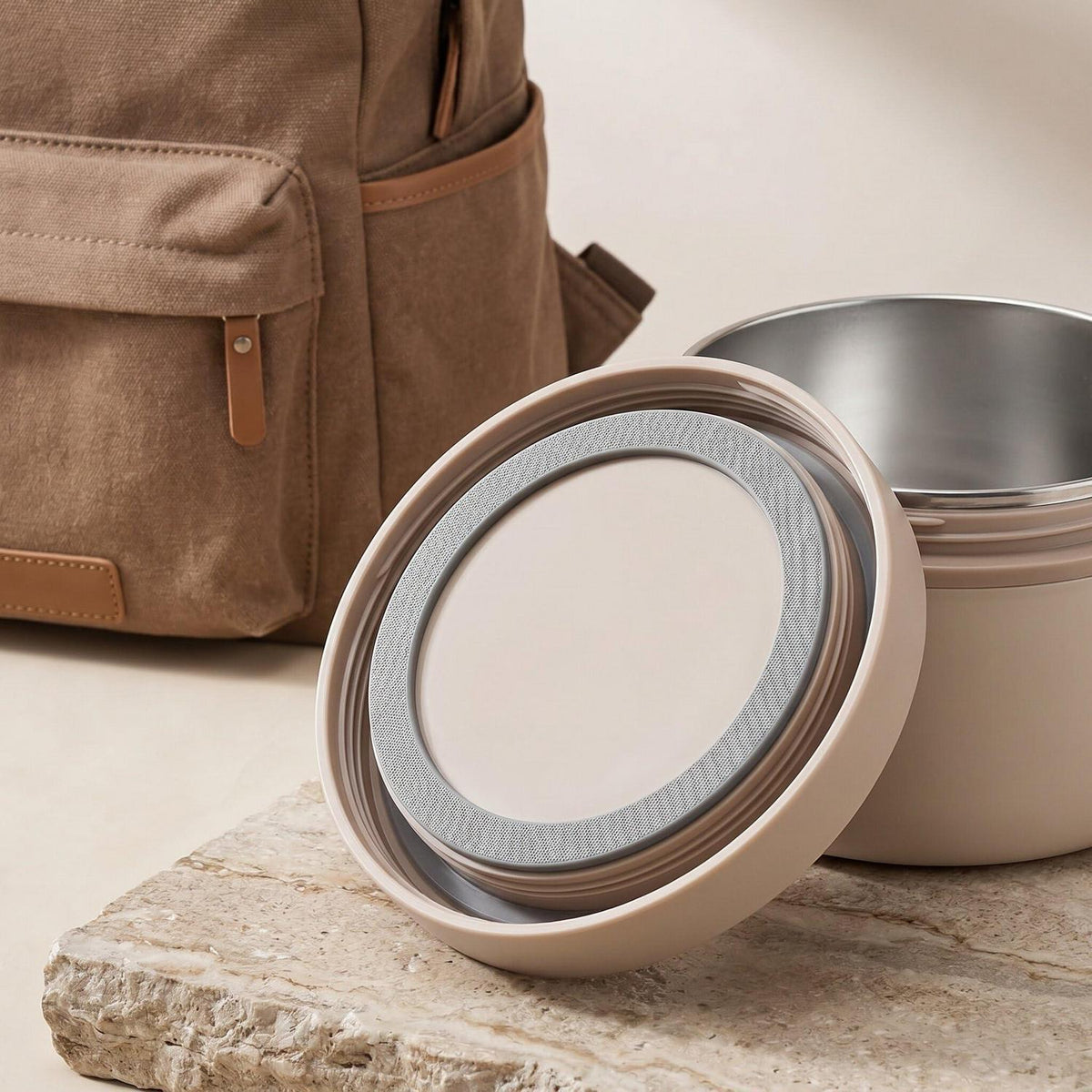 Edelstahl Lunchbox 650ml - Thermobecher für Essen & Trinken
