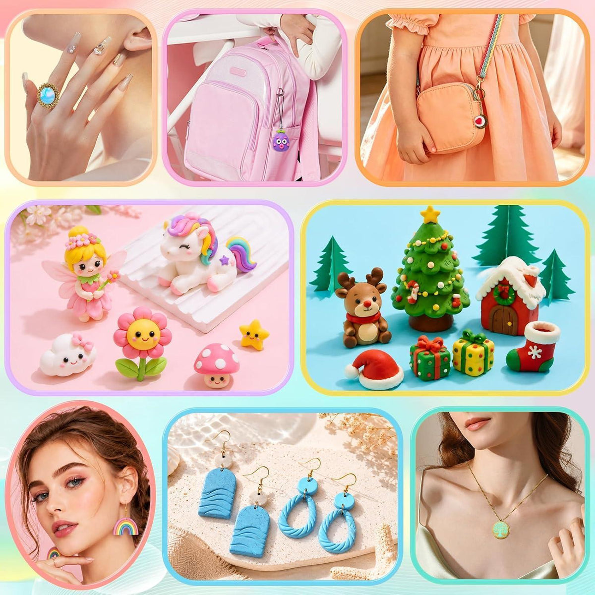 64 Farben Polymer Clay Set mit Box & Zubehör für kreative DIY Projekte