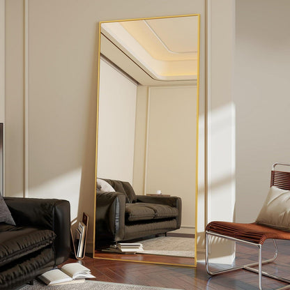 Ganzkörperspiegel 170x70cm Gold mit Ständer – Wand & Stehend