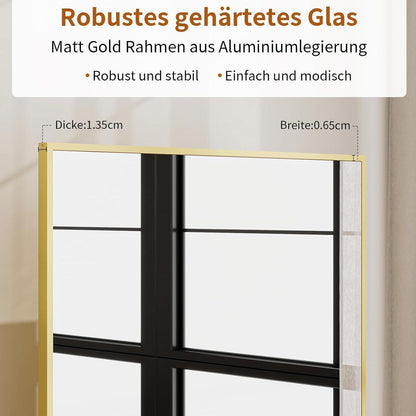 Ganzkörperspiegel 170x70cm Gold mit Ständer – Wand & Stehend