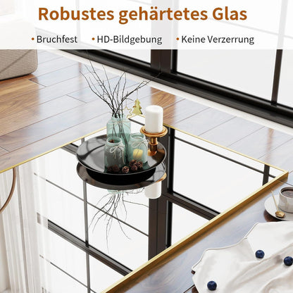 Ganzkörperspiegel 170x70cm Gold mit Ständer – Wand & Stehend