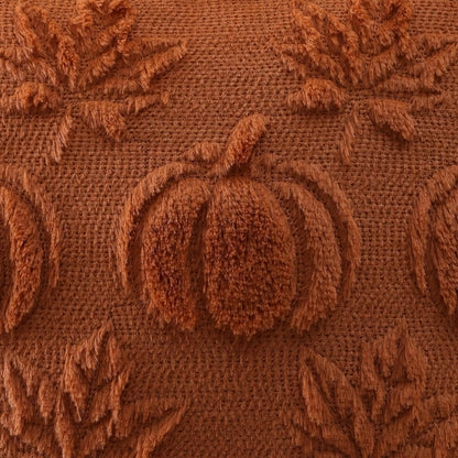 Kürbis Ahornblatt Kissenbezug 60x60 cm Rostfarben