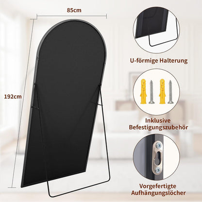 Großer Ganzkörperspiegel 192x85 cm mit Ständer – HD Spiegel Gold