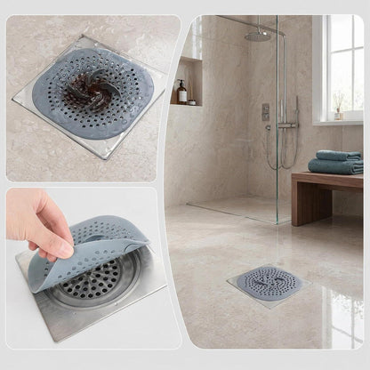 4x Abflusssieb Silikon – Haarfänger für Dusche & Badewanne
