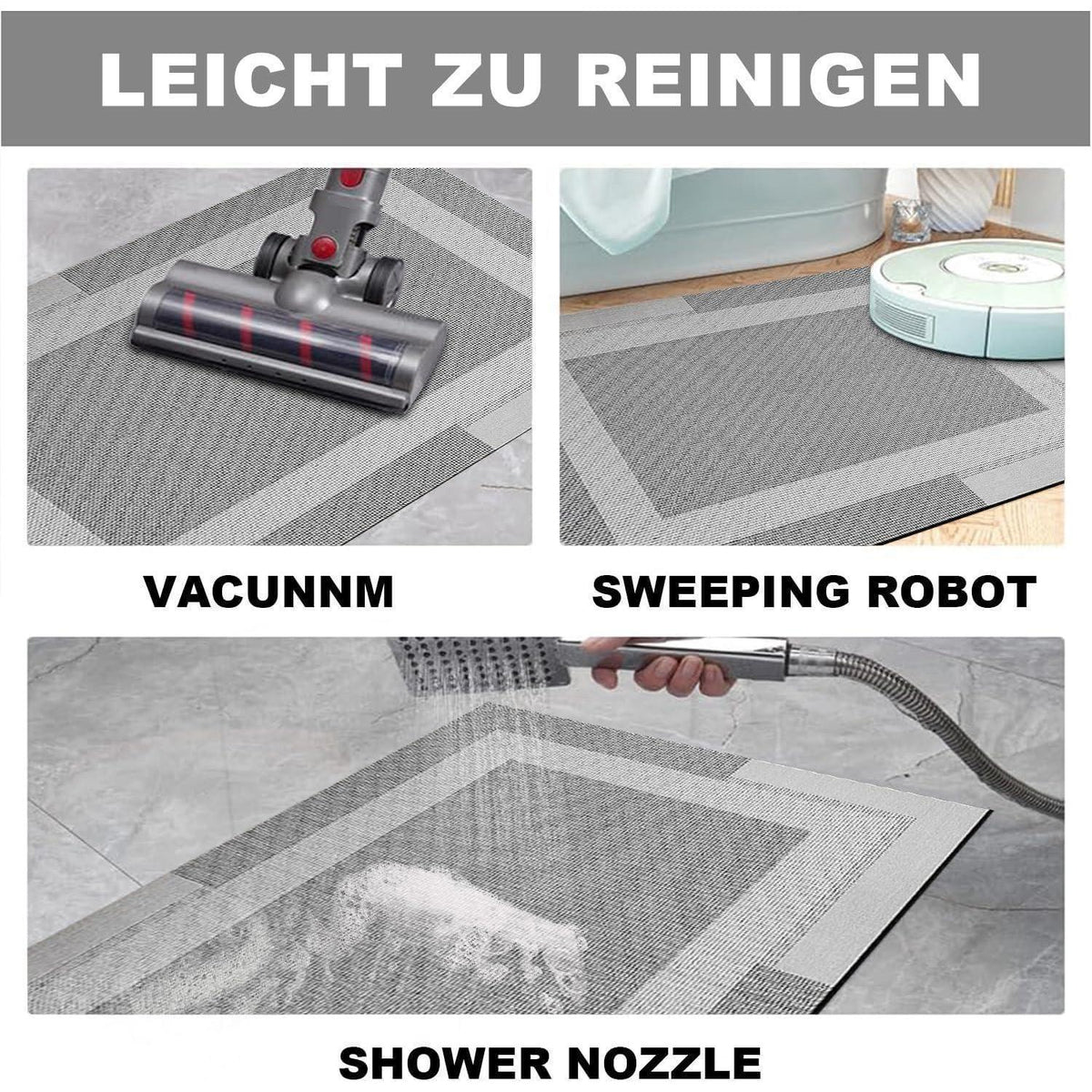 Rutschfester Badezimmerteppich 50x80 cm – Extra Flach & Schnelltrocknend