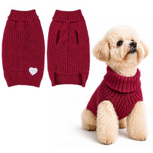 Gestrickter Hundepullover Rot M - Warm & Weich