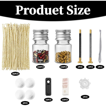 Feuerzeug Zubehör Set | 200 Feuersteine, Dochte & Ersatzteile