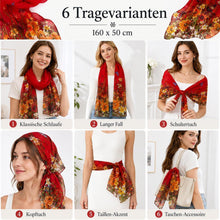 Chiffon Schal Damen Bunt Elegant 160x50cm