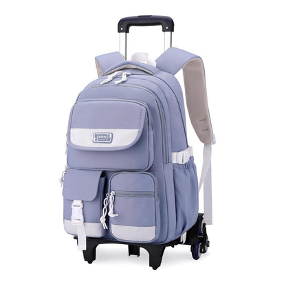 Schulrucksack mit Rollen für Mädchen – Blau, 27L