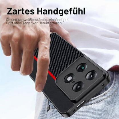 Motorola Signature Hülle: Magnetisch, Stoßfest & Kohlefaser – Rot/Schwarz