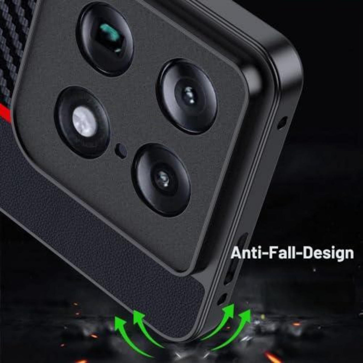 Motorola Signature Hülle: Magnetisch, Stoßfest & Kohlefaser – Rot/Schwarz