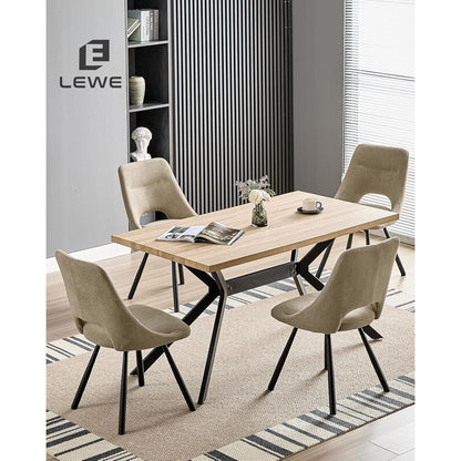Drehbare Esszimmerstühle 6er Set | Kaschmir-Stoff, Ergonomisch