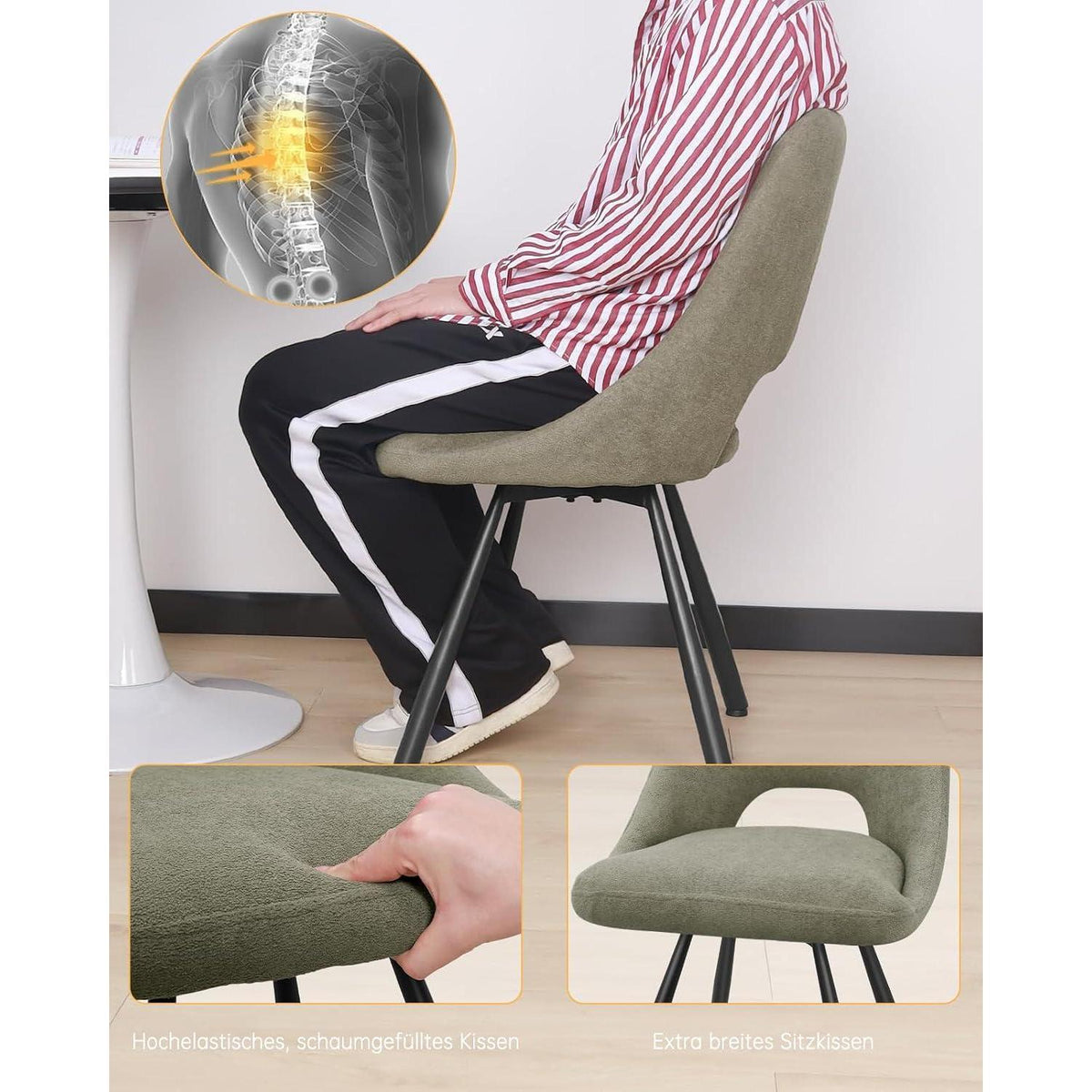 Drehbarer Esszimmerstuhl Set |, Ergonomisch & Bequem