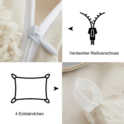 Bettwäsche-Set Boho Beige 200x200cm Getuftet Baumwolle
