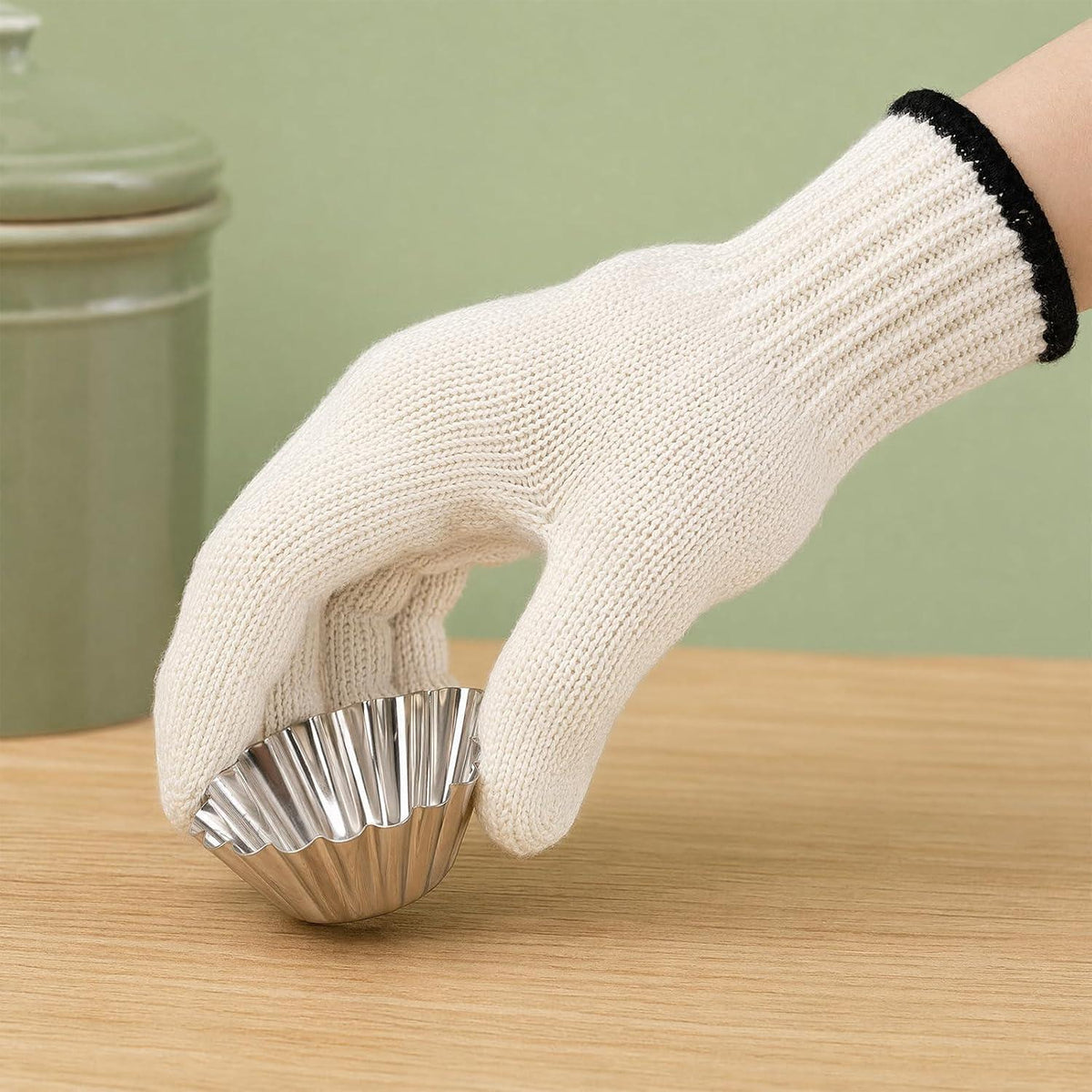 Hitzebeständige Grillhandschuhe – 26 cm, Baumwolle & Polyester