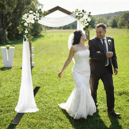 Künstliche Rosen Blumenbogen Deko – Hochzeit, Zeremonie, Weiß