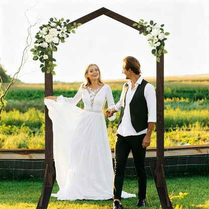 Künstliche Rosen Blumenbogen Deko – Hochzeit, Zeremonie, Weiß