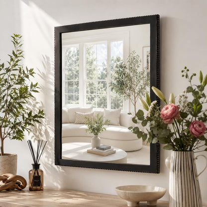 Rustikaler Wandspiegel Holzrahmen 61x81cm – Schlafzimmer Deko