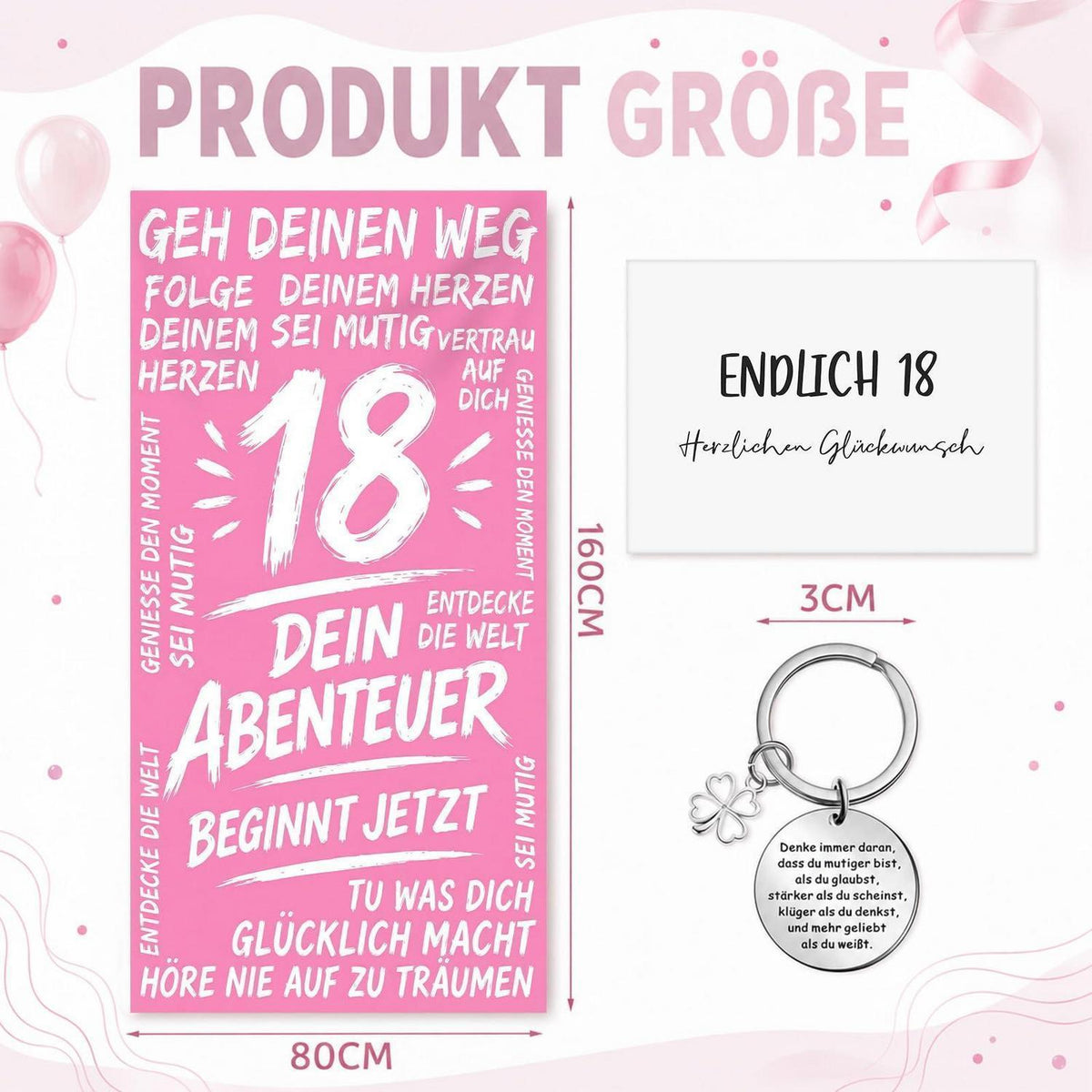 Strandtuch 18. Geburtstag Geschenk für Jungen & Mädchen
