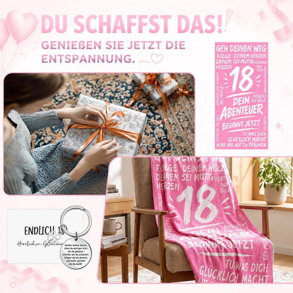 Strandtuch 18. Geburtstag Geschenk für Jungen & Mädchen