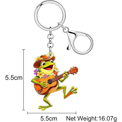Acryl Frosch Schlüsselanhänger - Lustiger Anhänger für Damen & Mädchen