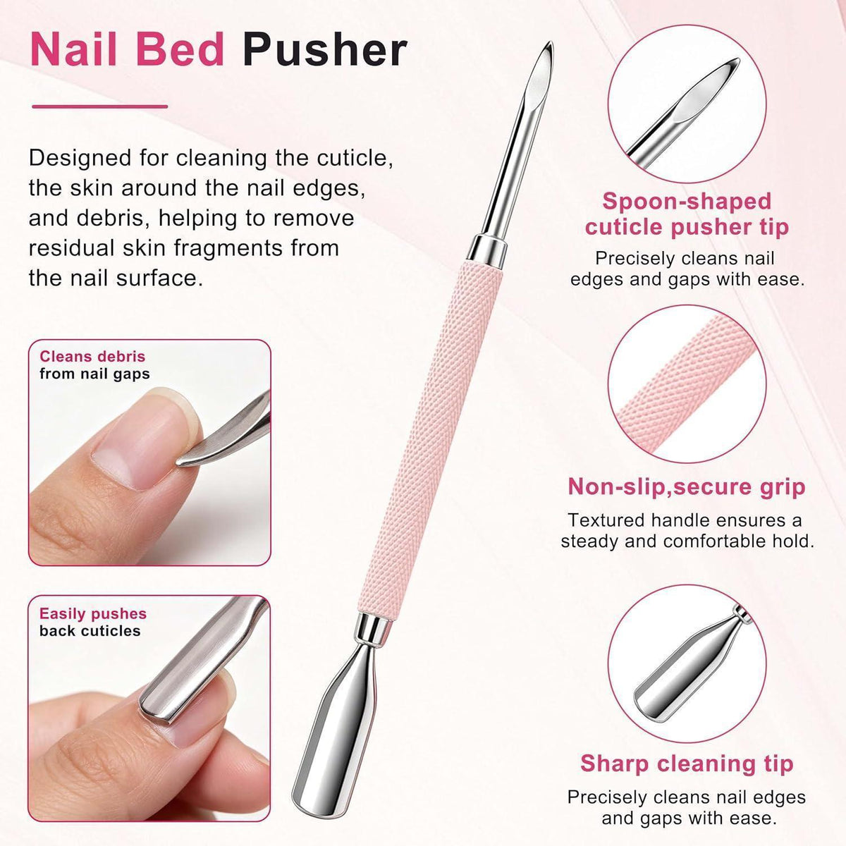 Nagelhautzange Set – Professioneller Nagelhautentferner & Schieber