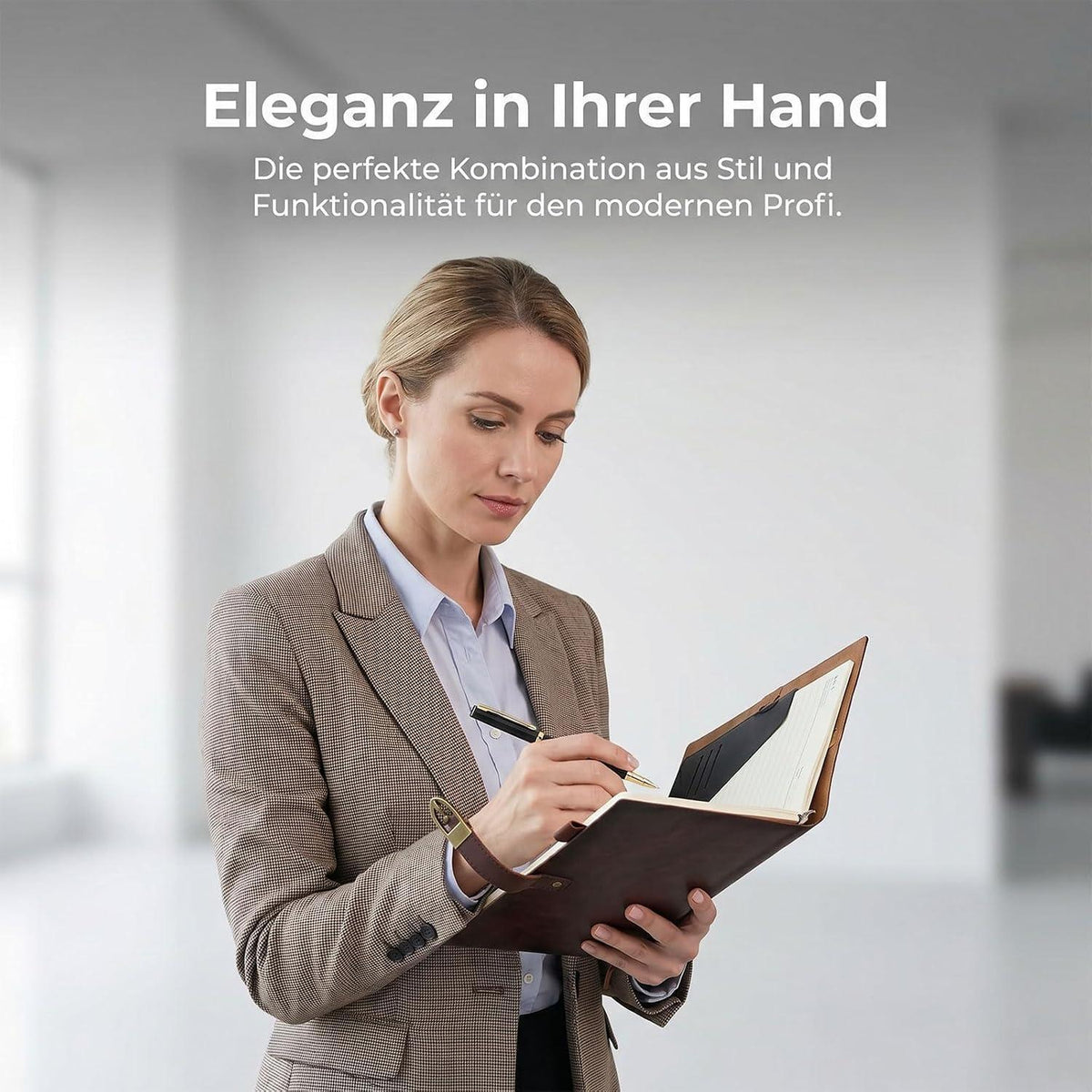 A5 Leder Notizbuch mit Stift – Nachfüllbar & Vintage