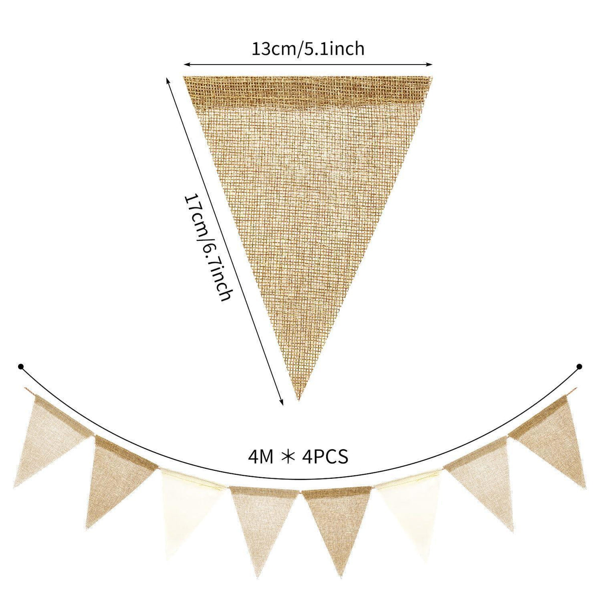 16m Wimpelkette Outdoor – Boho Girlande für Party & Garten