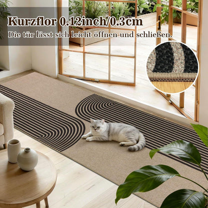 Webteppich Läufer 80x300cm – Rutschfest & Waschbar für Flur/Küche