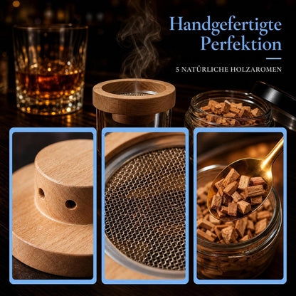 Whiskey Smoker Kit mit 5 Holzchips – Cocktail Räucherset