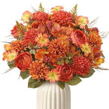 Herbststrauß Kunstblumen Orange | Deko Blumen für Tisch & Heim