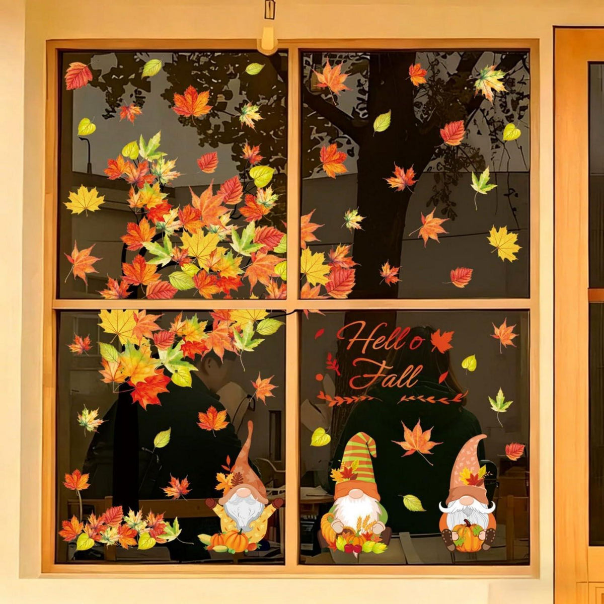 73x Fensterbilder Herbst – Ahornblätter Deko für Zuhause