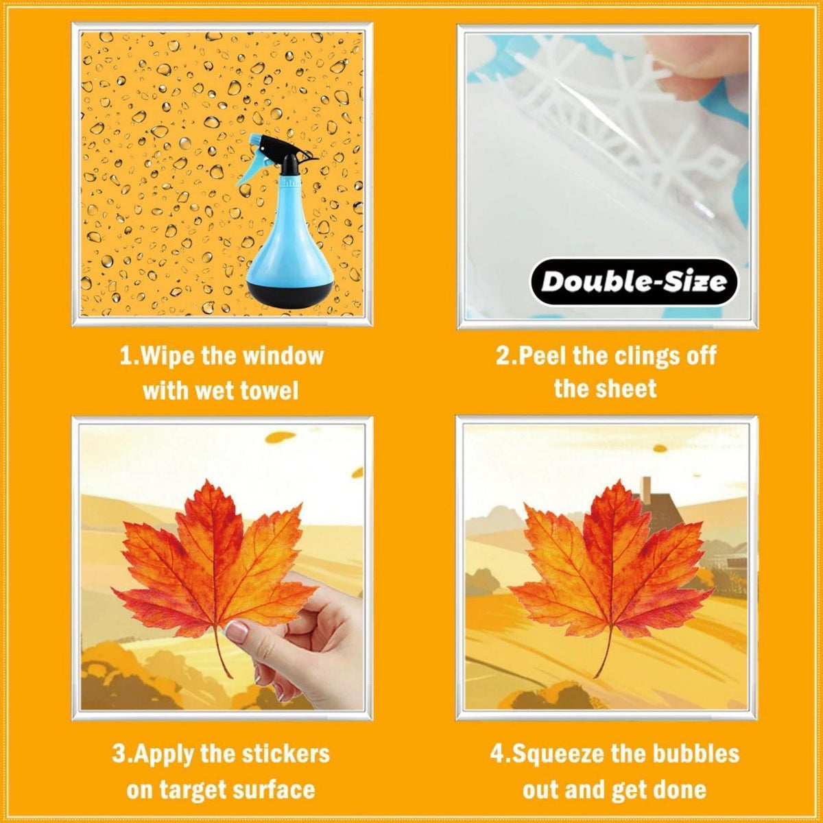 73x Fensterbilder Herbst – Ahornblätter Deko für Zuhause