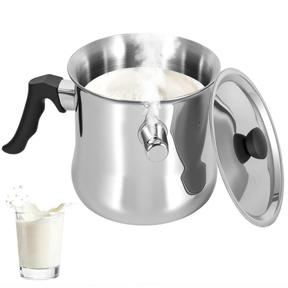 Milchtopf 1,5L mit Pfeife – Edelstahl, Doppelwandig & Vielseitig
