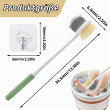 Fußwaschbürste mit langem Stiel, 35cm, Grün