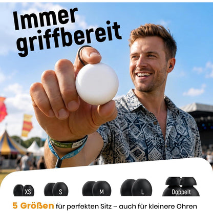 Konzert-Ohrstöpsel mit 22 dB Geräuschreduzierung – Schwarz