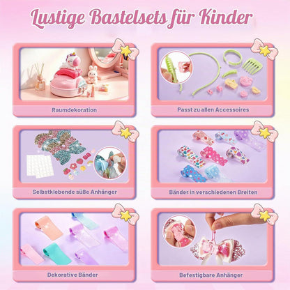 Haarschleifen Bastelset Mädchen – DIY Haarschmuck Set