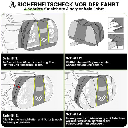 Fahrradabdeckung für 2 Räder – Wasserdicht & Winddicht