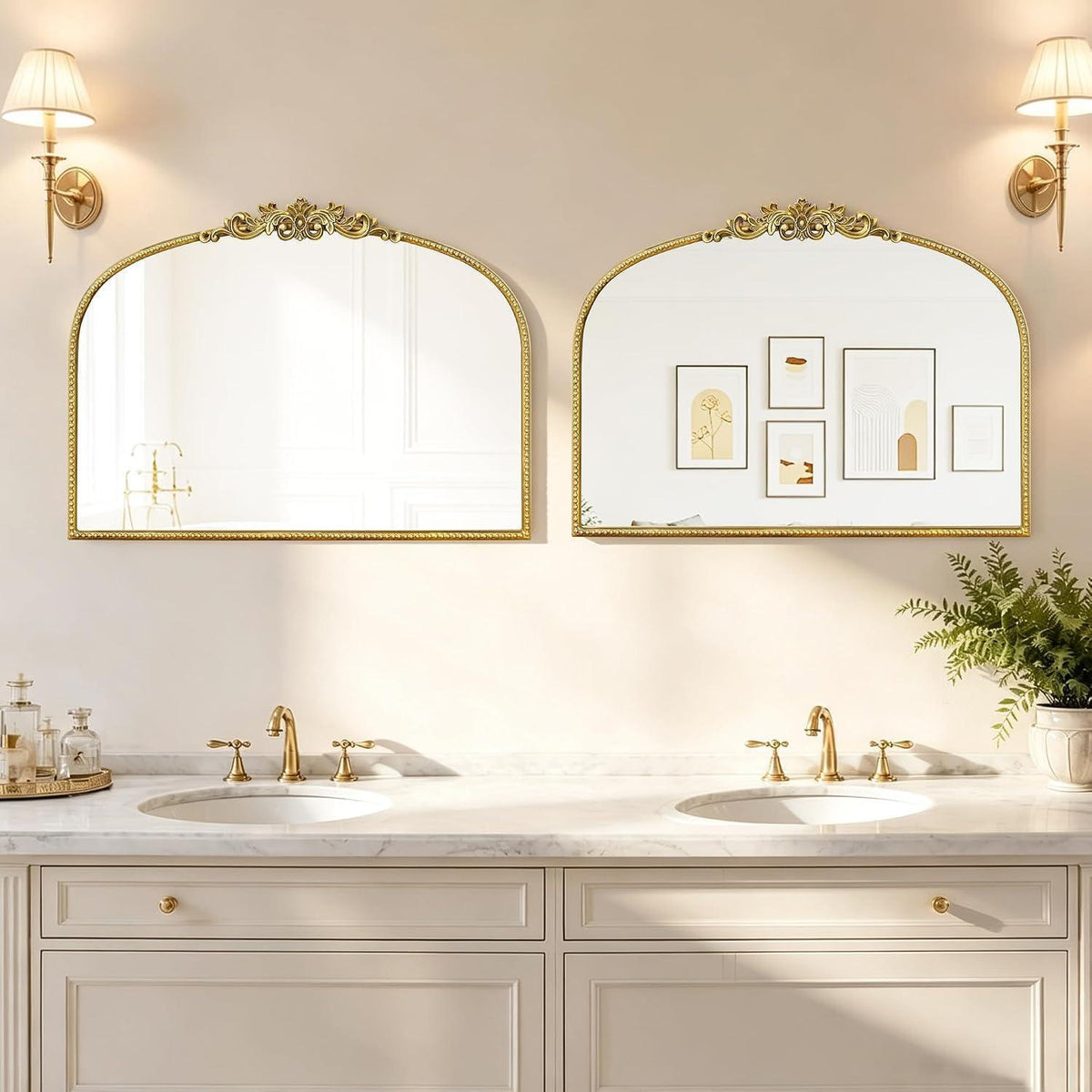 Goldener Vintage Wandspiegel barock 80x60cm